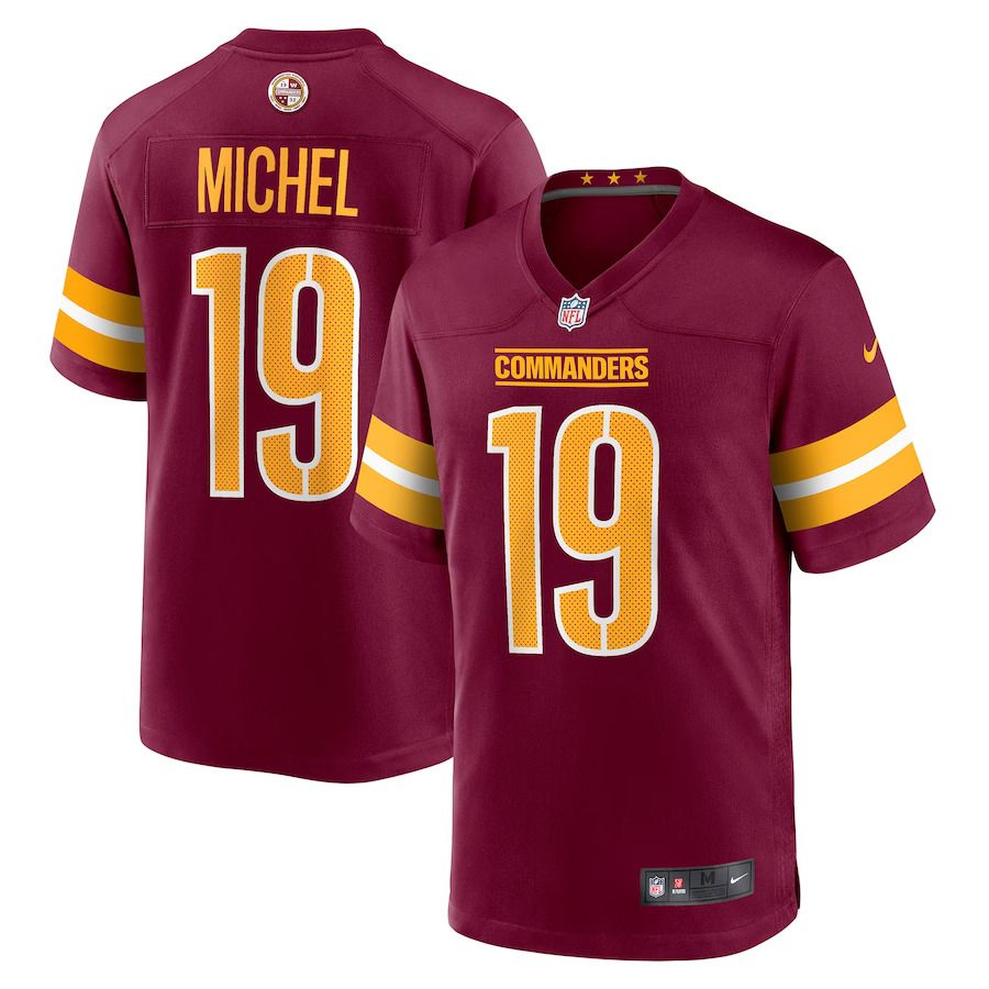 Men Washington Commanders #19 Marken Michel Nike Burgundy Game NFL Jersey